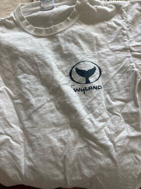 Vintage Wayland Shirt White Tee with Blue Logo Tag